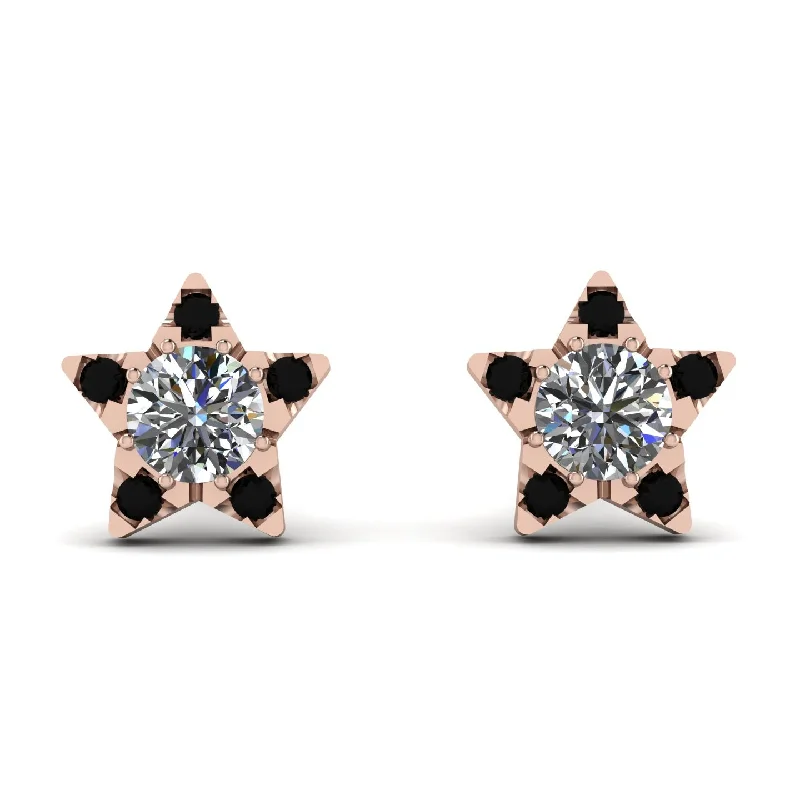 Women’s fashion earrings-Star Halo Diamond Earrings - Zelda No. 32