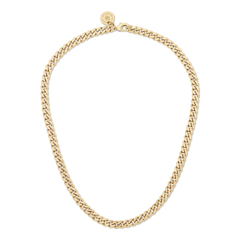 Women’s minimalist necklace-Micro Link Curb Chain Necklace