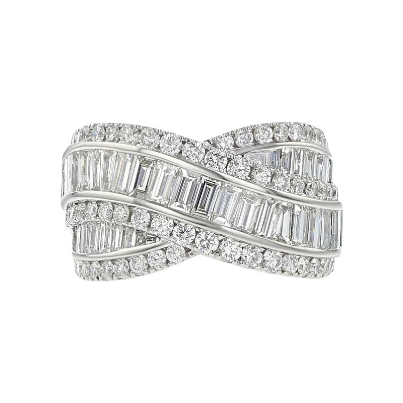 Women’s vintage-inspired engagement ring-Krypell Collection Diamond Overlap Ring