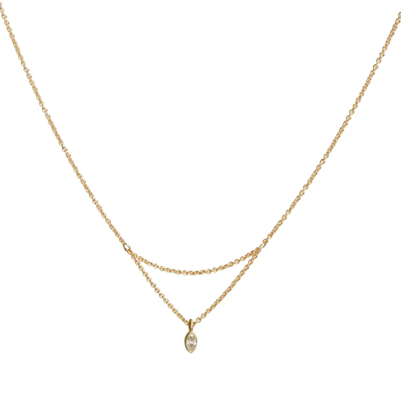 Women’s friendship necklace-<!--NK985-->SALE - sweeping charm necklace with diamond