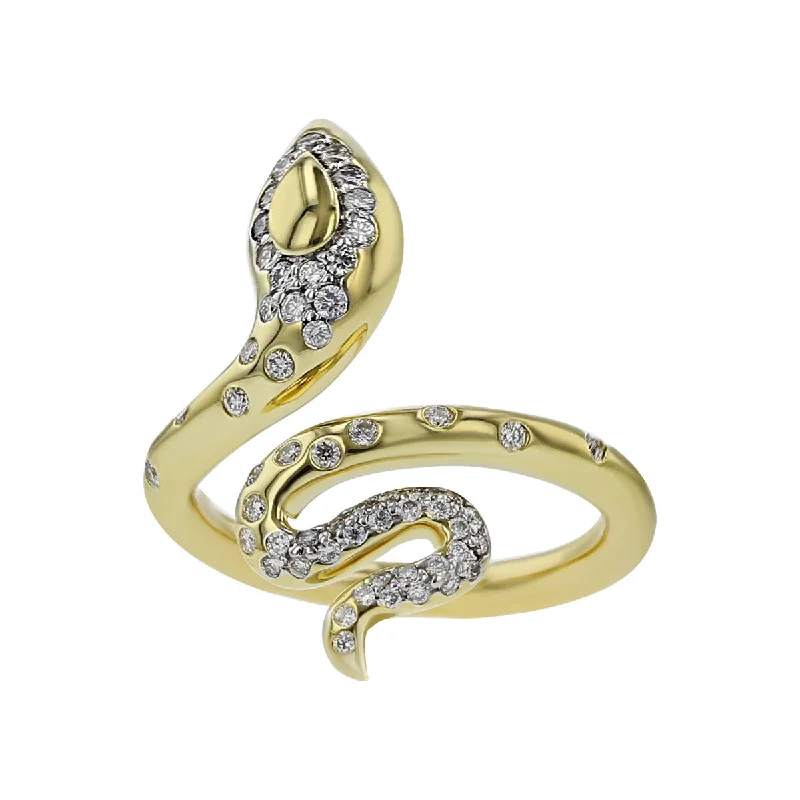 Women’s antique diamond engagement ring-John Hardy Legends Cobra Diamond Wrap Ring