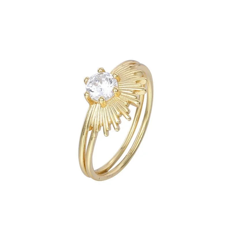 Women’s silver ring-Sunshine Gold Vermeil Open Ring