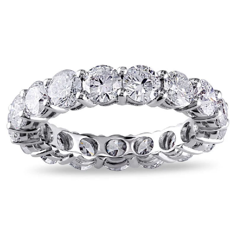 Women’s vintage wedding ring-Miadora Signature Collection 18k White Gold 4ct TDW Diamond Eternity Ring