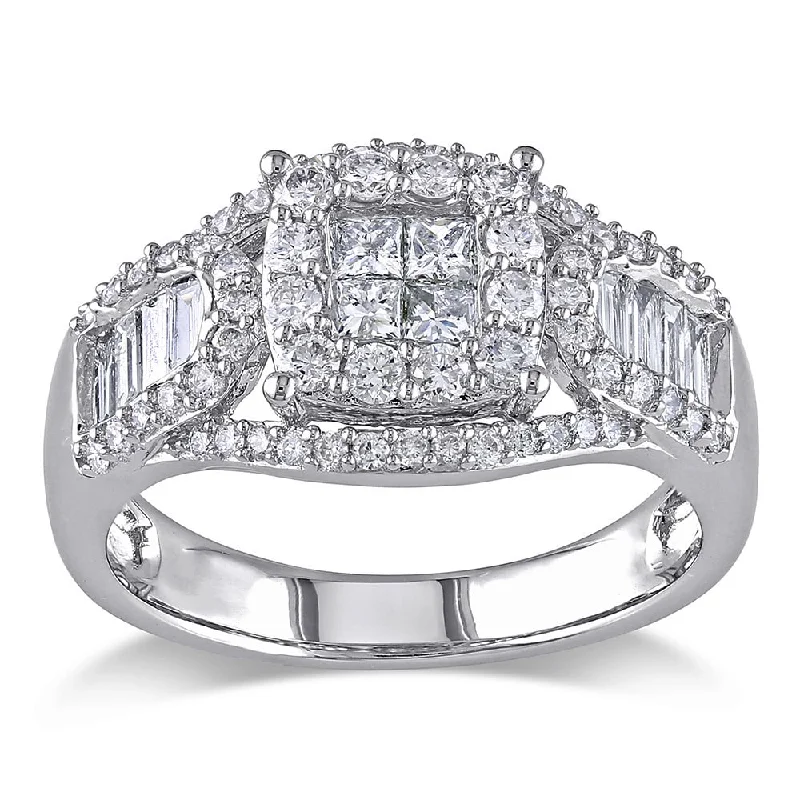 Women’s custom ring-Miadora Signature Collection 14k White Gold 1 1/10ct TDW Certified Diamond Ring