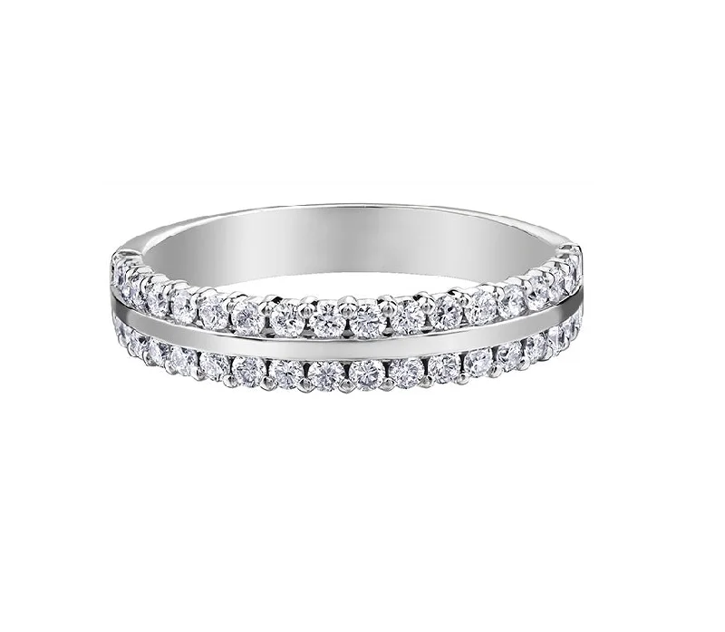 Women’s engraved ring-10kt White Gold 0.50cttw Diamond Ring