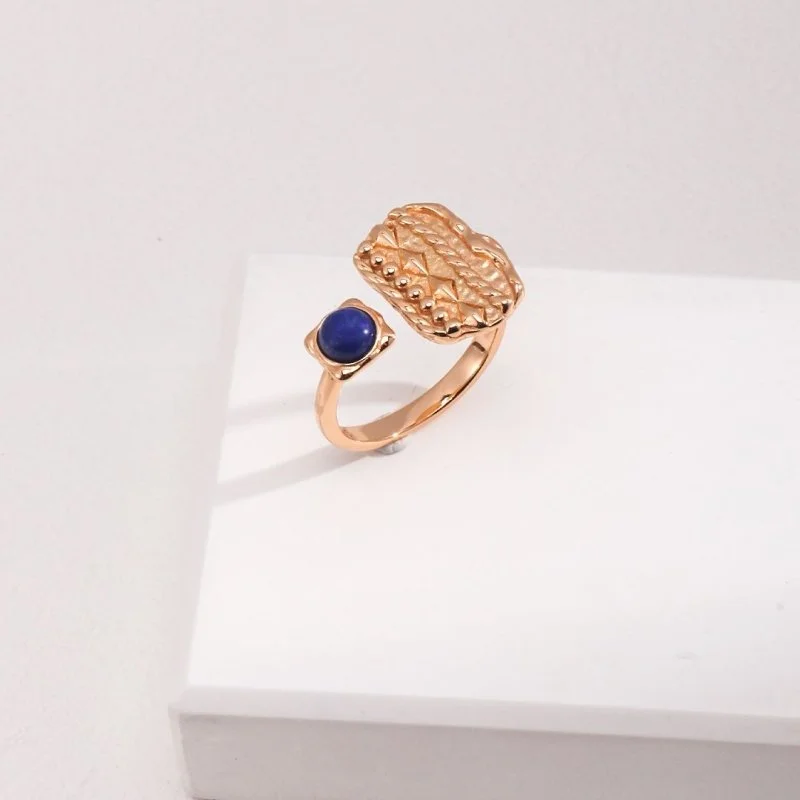 Women’s gemstone ring-Lapis Lazuli Ring Gold For Woman