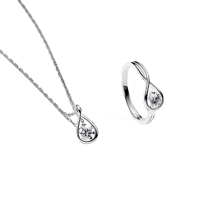 Women’s custom ring-RSR-171 Ring and Pendant Set Original Moissanite Diamond Ring