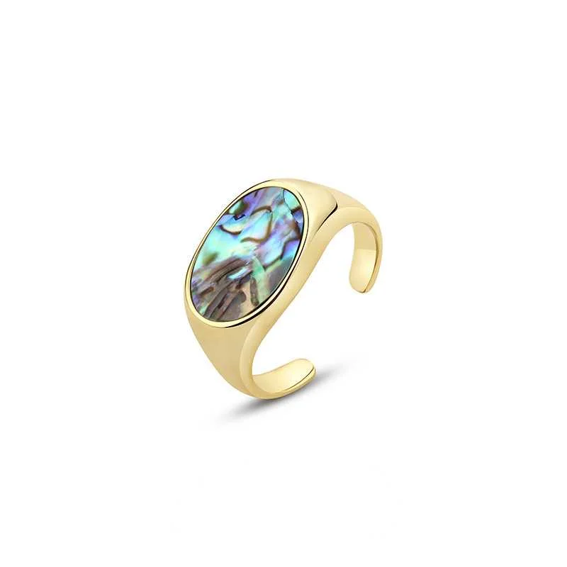 Women’s promise ring-Paua Shell Sterling Silver Ring