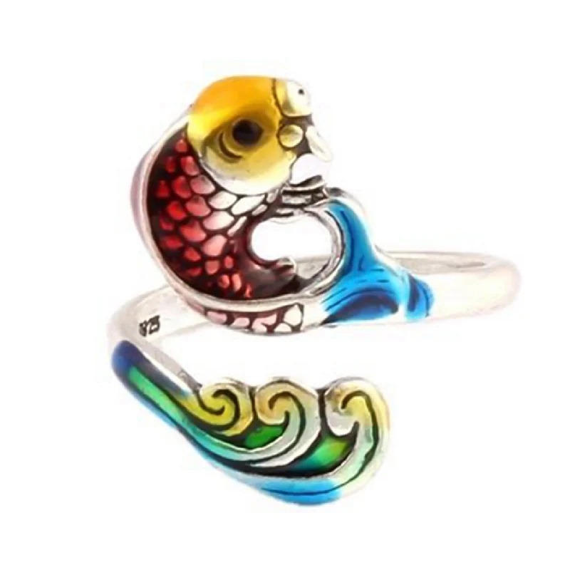 Women’s fashion statement ring-Crochet Loop Peacock Design Adjustable Sewing Ring Wear Thimble Knitting Supplies For Household