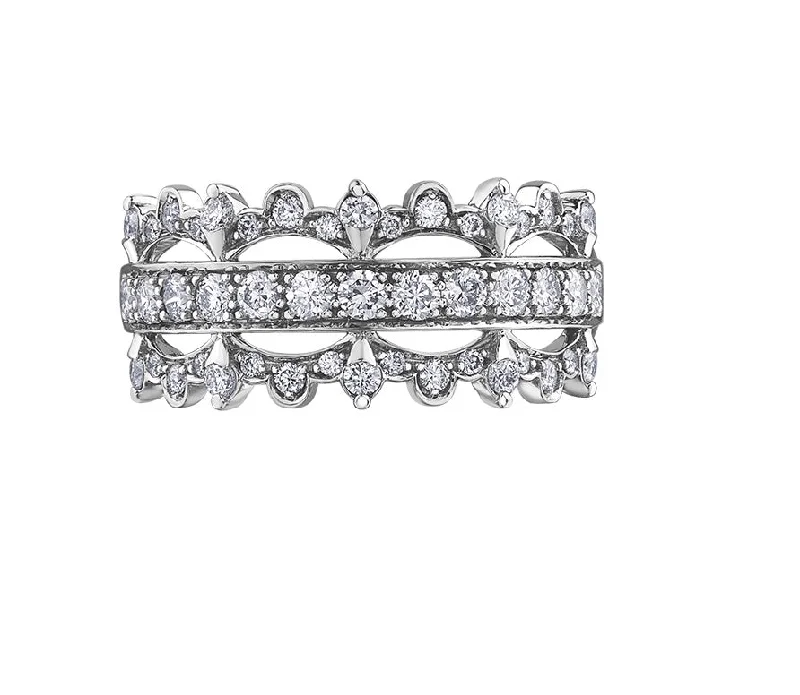 Women’s statement ring-10kt White Gold 0.75cttw Diamond Ring