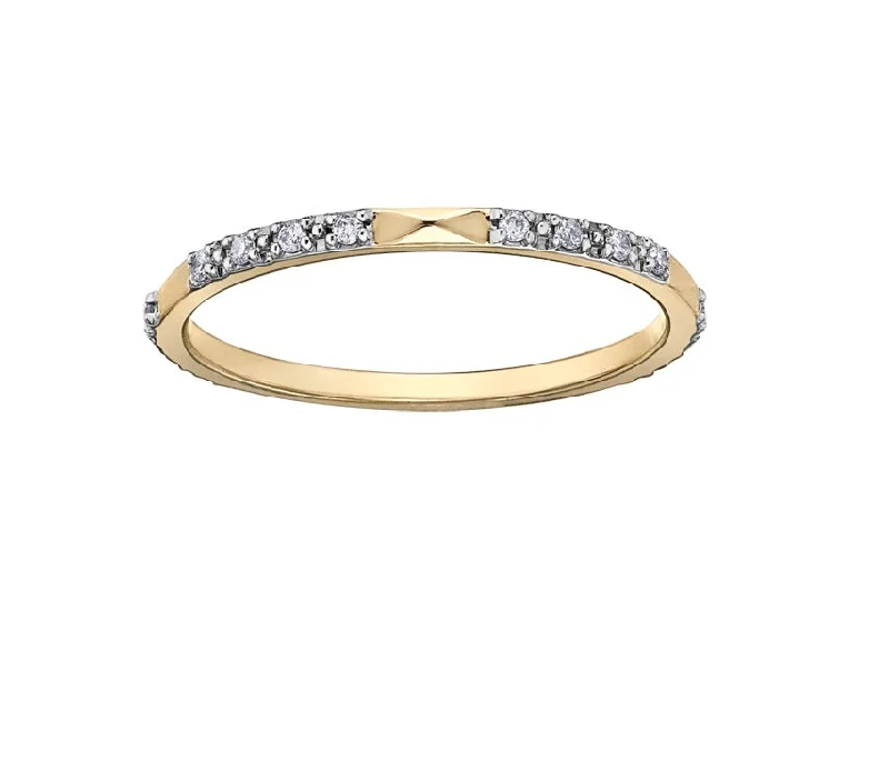 Women’s promise ring-10kt Yellow Gold Diamond Stackable Ring