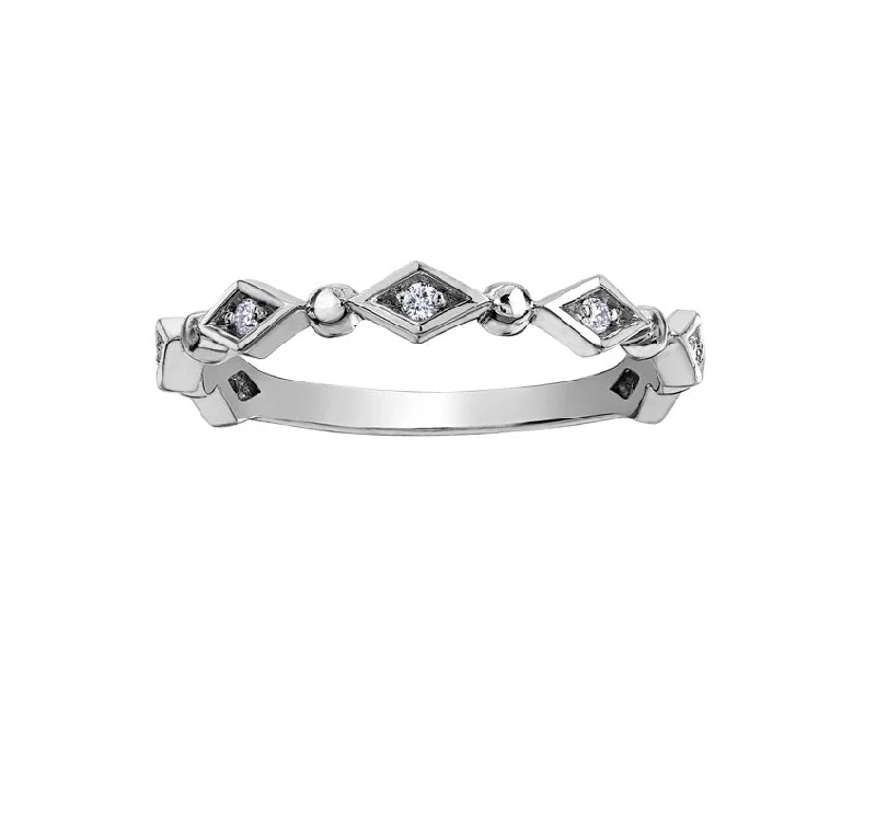 Women’s eternity diamond band-10kt White Gold Diamond Stackable Ring