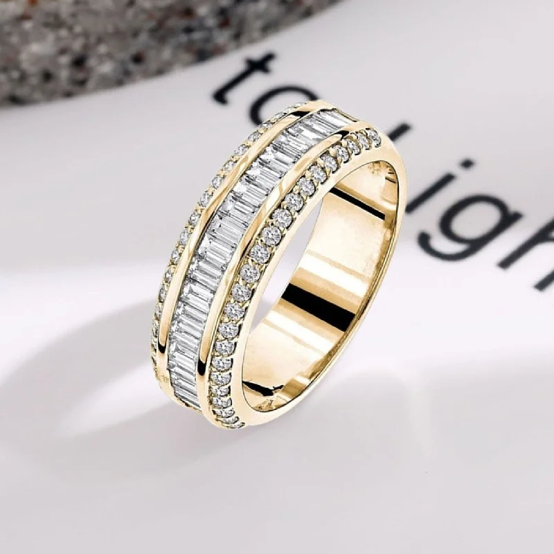 Women’s trendy ring-Fashion Fidget Ring Rhinestone Inlay All Match Jewelry Women Finger Ring For Daily Life - golden