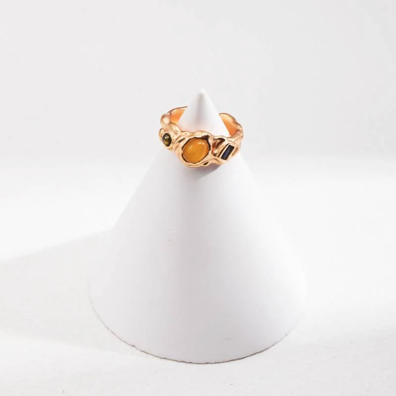 Women’s birthstone ring-Yellow Zircon Ring-Gold Vermeil