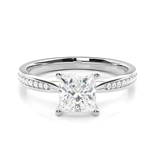 Women’s fashion statement ring-RSR-502 Original Moissanite Princes Cut Diamond Ring