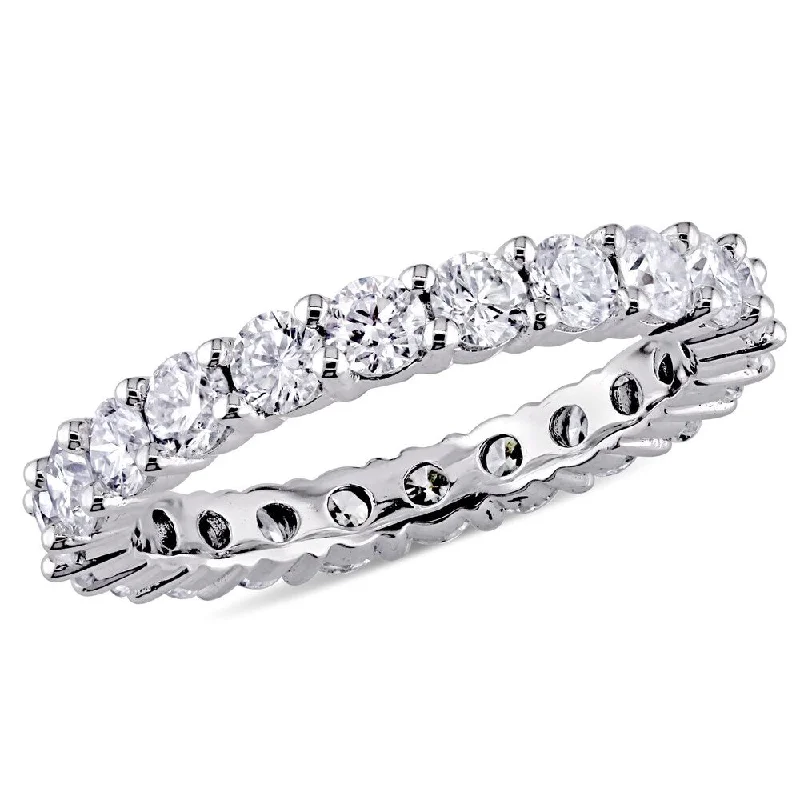 Women’s bridal ring set-Miadora 14k White Gold 2ct TDW Diamond Eternity Band Ring