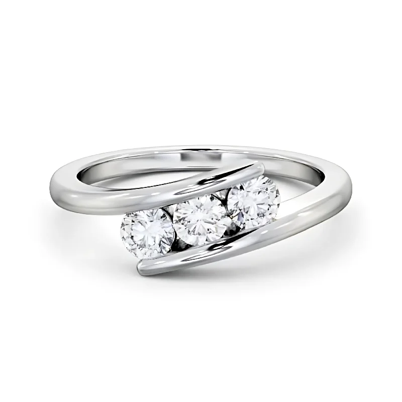 Women’s simple ring-RSR-164 Original Moissanite Diamond Ring