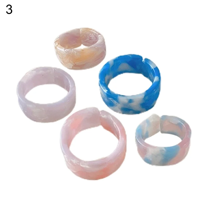 Women’s vintage ring-1 Set Couple Ring Sturdy Easy To Wear Resin Fine Texture Fashion Ring For Daily Wear