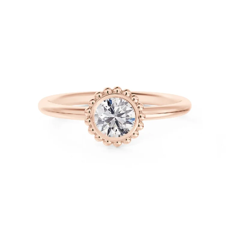 Women’s classic wedding ring-18kt Rose Gold 0.31ct Solitaire Diamond Ring