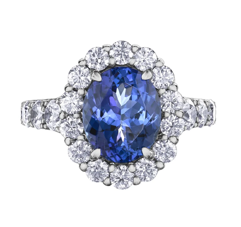 Women’s cocktail ring-18kt White Gold Tanzanite and 2.30cttw Diamond Women's Ring