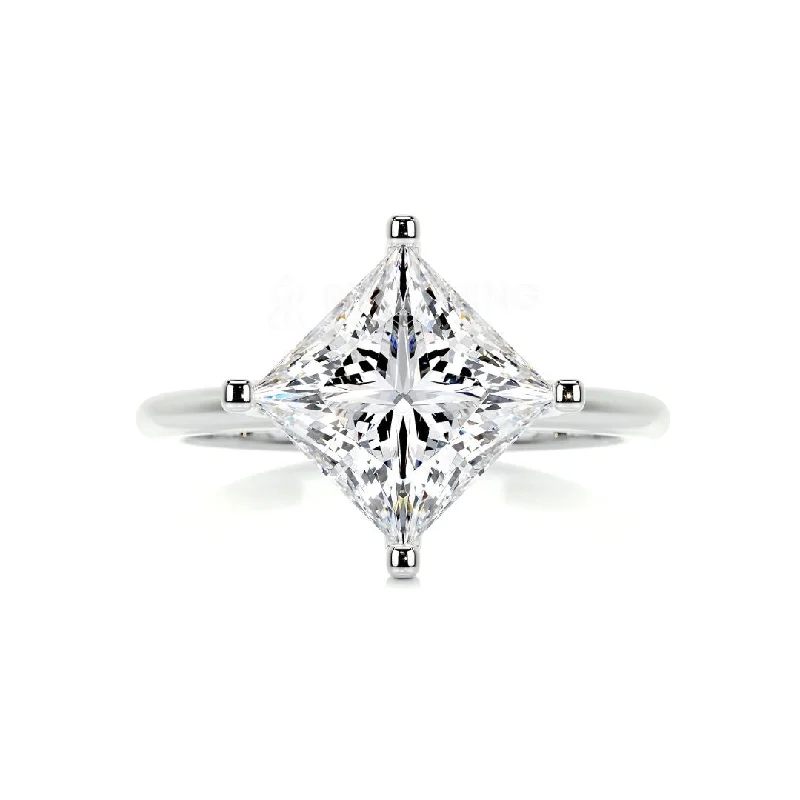 Women’s birthstone ring-RSR-372 Original Moissanite Princes Cut Diamond Ring